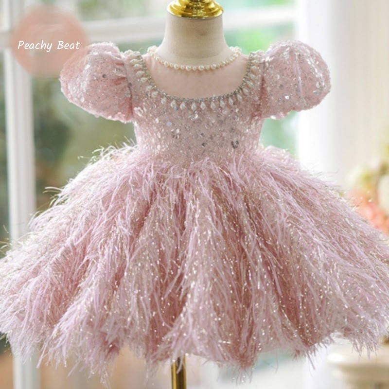 Baby Clothing Discount - Fashion Baby Girl Princess Sequins Feather
