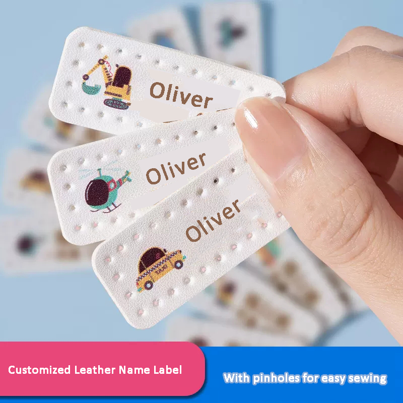 Baby Clothing Name - Customized Name Leather Laser Sticker Sewn