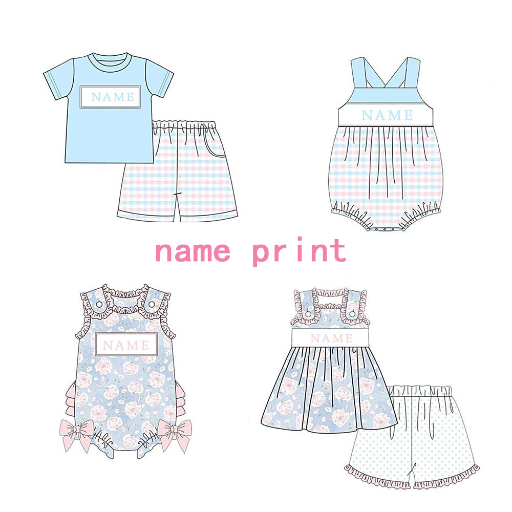 Baby Clothing Name - Custom Design Children Matching Boutique Outfit
