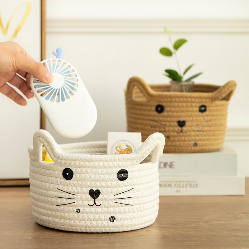Baby Clothing Basket - Cute Storage Baskets Cotton Woven Bedroom
