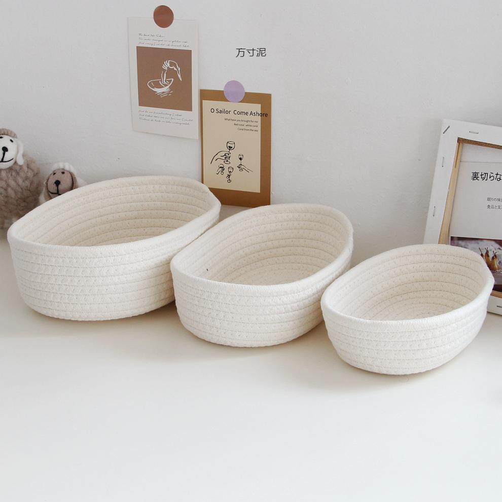 Baby Clothing Basket - Nordic Cotton Rope Woven Storage Baskets