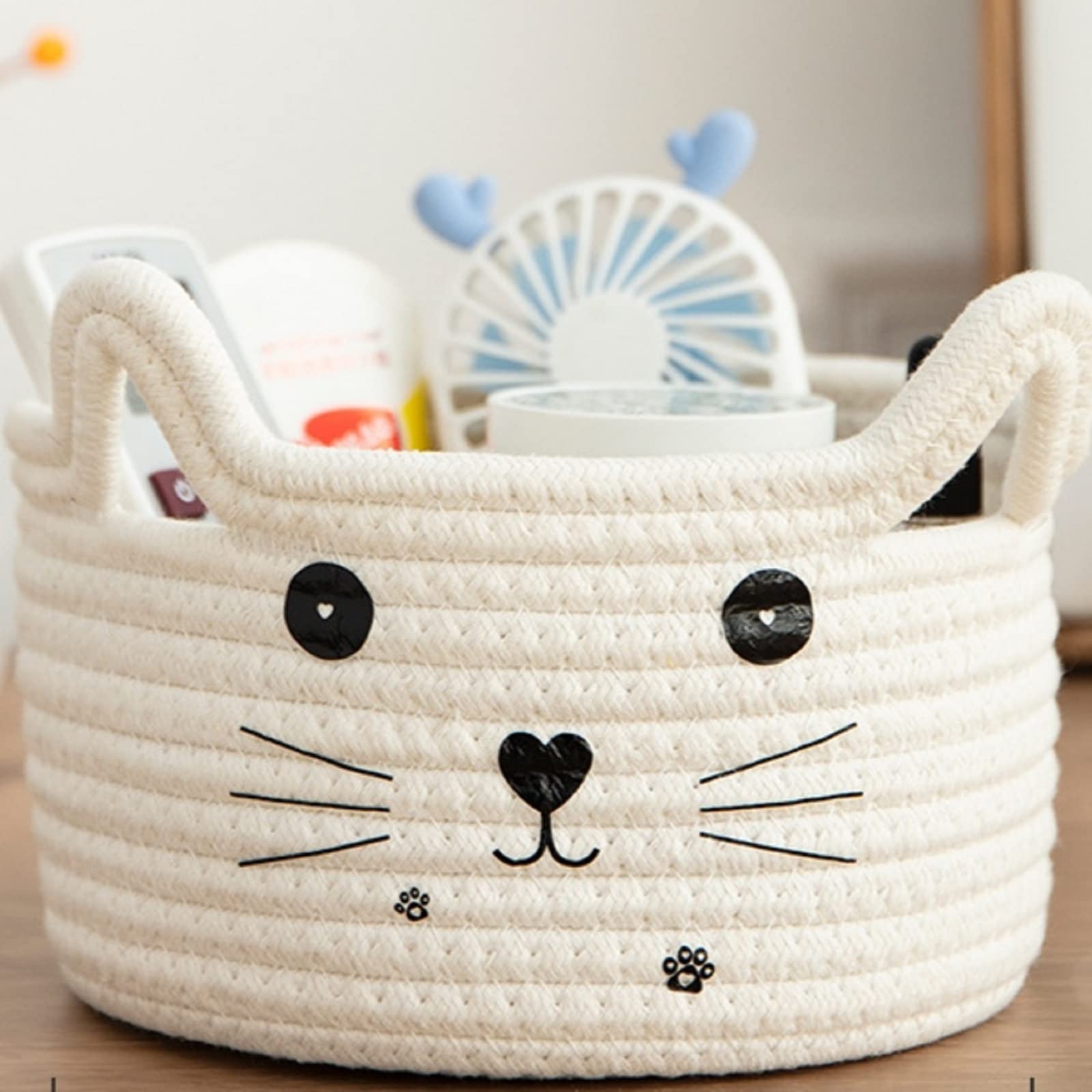 Baby Clothing Basket - Cat Basket Storage Woven Basket Organizer