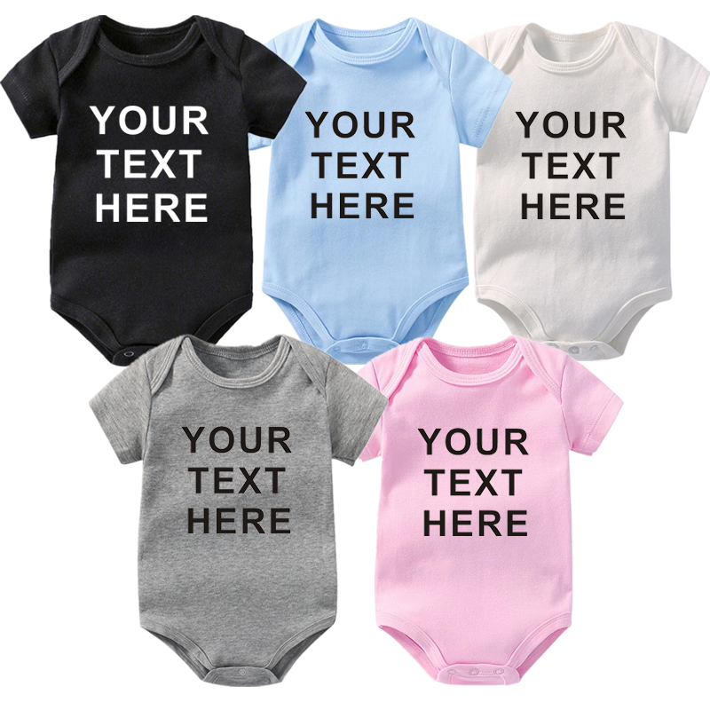 Baby Clothing Name - Personalised Baby Romper Custom Photo Name