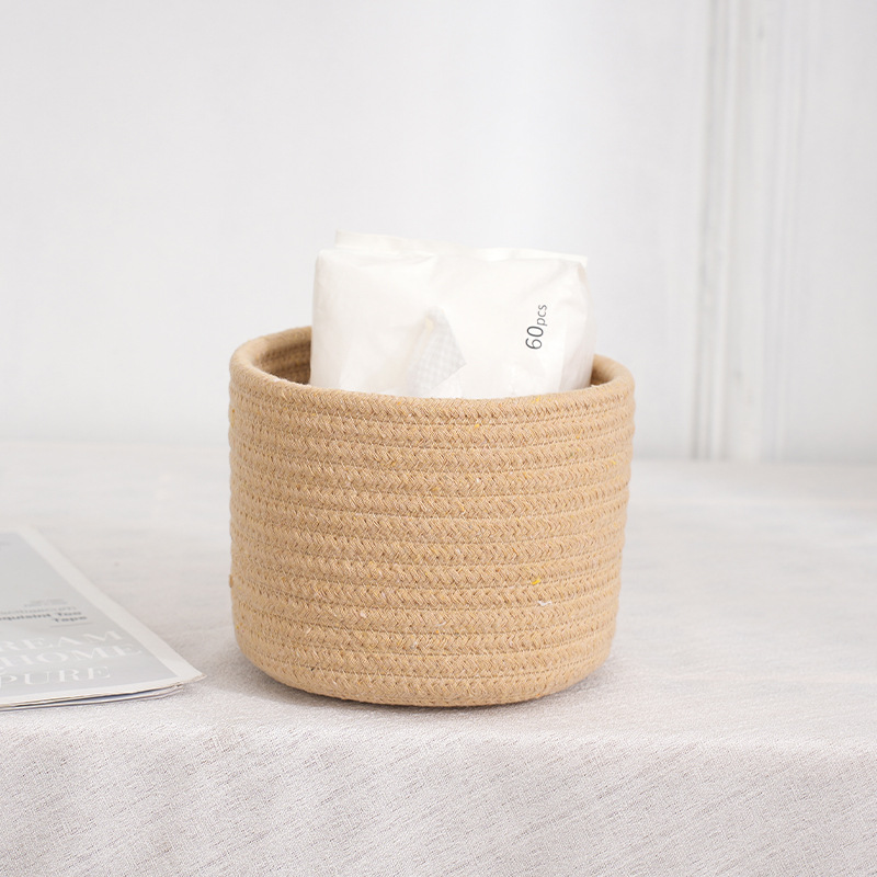 Handmade Woven Cotton Rope Wov - Baby Clothing Basket 评论和价格
