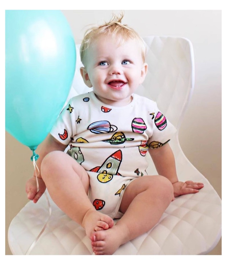 Baby Bodysuit Short Sleeve Sum - Baby Clothing Zip 评论和价格