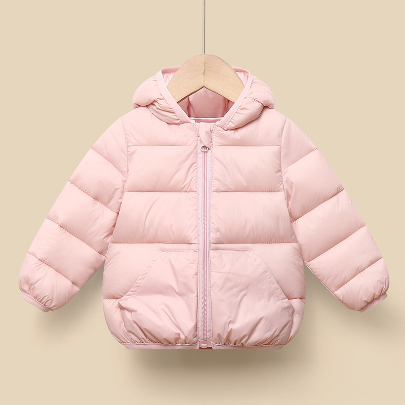 Children's Down Coat Girls Hoo - Baby Clothing Zip 评论和价格