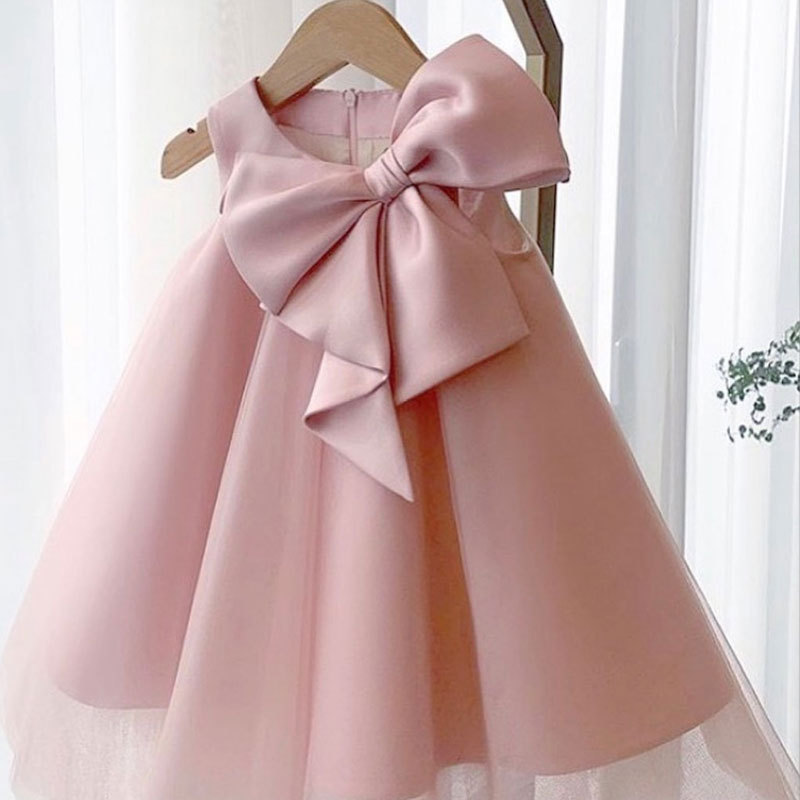 Summer Big Bow Baby Girl Dress - Baby Clothing Discount 评论和价格