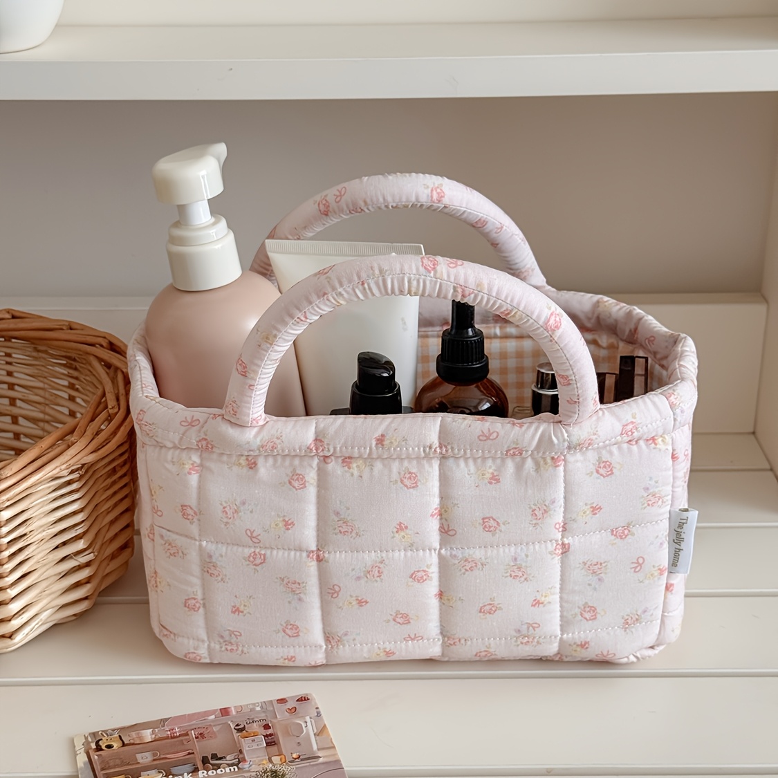 Floral Quilted Storage Basket  - Baby Clothing Basket 评论和价格