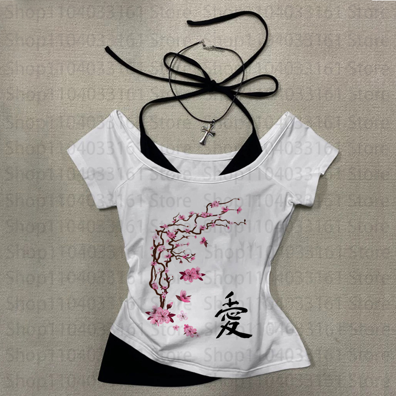 Y2k Tops T-shirt Gothic Woman  - Baby Y2K Clothing 评论和价格
