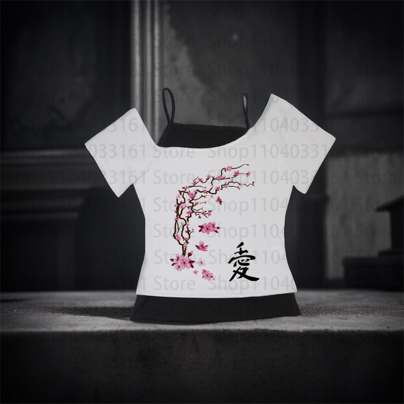 Y2k Tops T-shirt Gothic Woman  - Baby Y2K Clothing 评论和价格