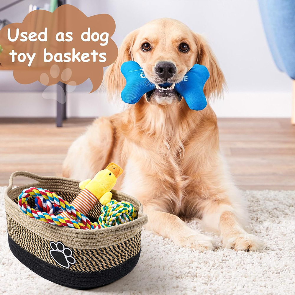 Pet Toy Storage Basket with Ha - Baby Clothing Basket 评论和价格