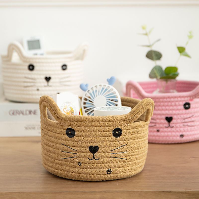 Cute Storage Baskets Cotton Wo - Baby Clothing Basket 评论和价格
