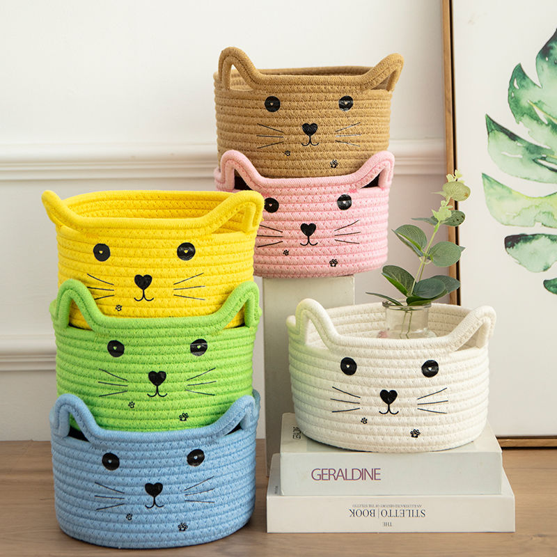 Cute Storage Baskets Cotton Wo - Baby Clothing Basket 评论和价格