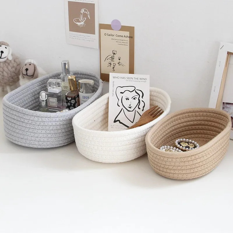 Nordic Cotton Rope Woven Stora - Baby Clothing Basket 评论和价格