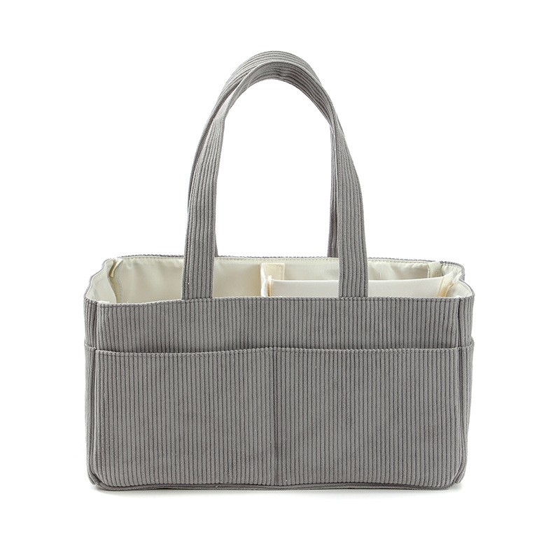 New Corduroy Diaper Caddy Orga - Baby Clothing Basket 评论和价格