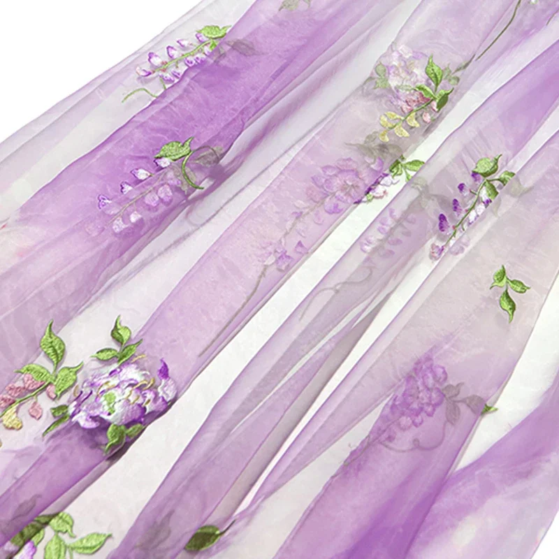 Wisteria Embroidery Fabric DIY - Baby Clothing Embroidery 评论和价格
