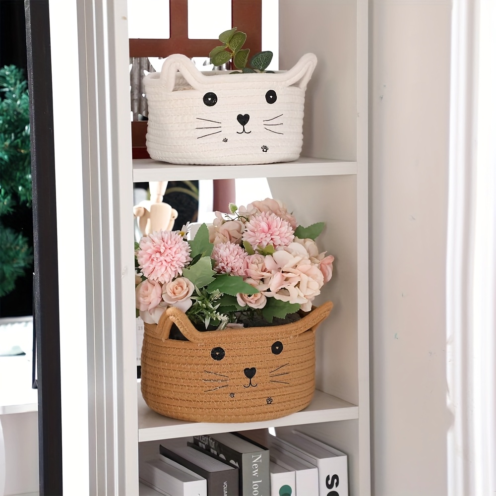 Cat Basket Storage Woven Baske - Baby Clothing Basket 评论和价格