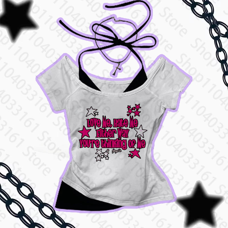 Aesthetic Clothing T-shirt Bab - Baby Y2K Clothing 评论和价格