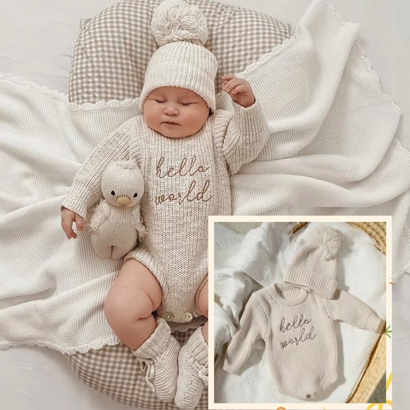 Ylsteed Hello World Knitting N - Baby Clothing Onesies 评论和价格