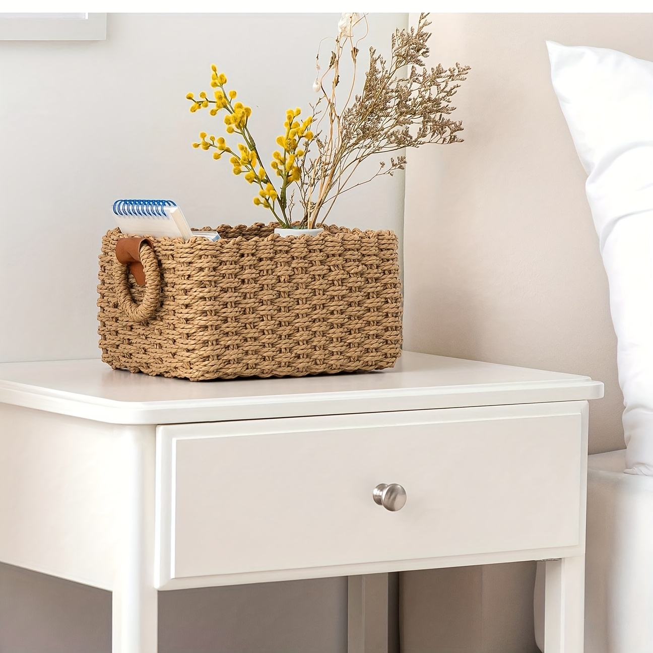 Woven Cosmetics Storage Basket - Baby Clothing Basket 评论和价格