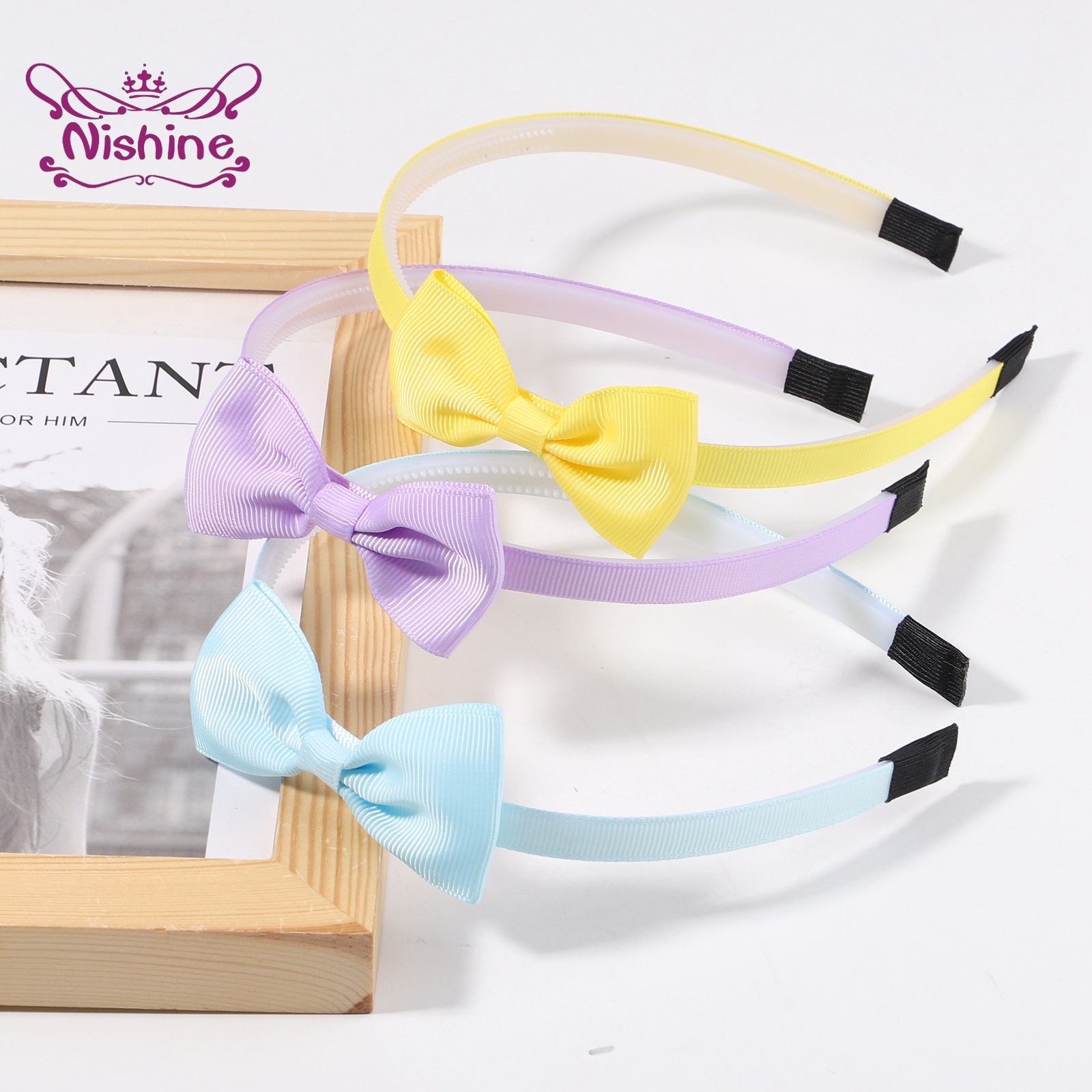 1PCS Ribbon Bow Knot Headband  - Baby Clothing Unisex 评论和价格