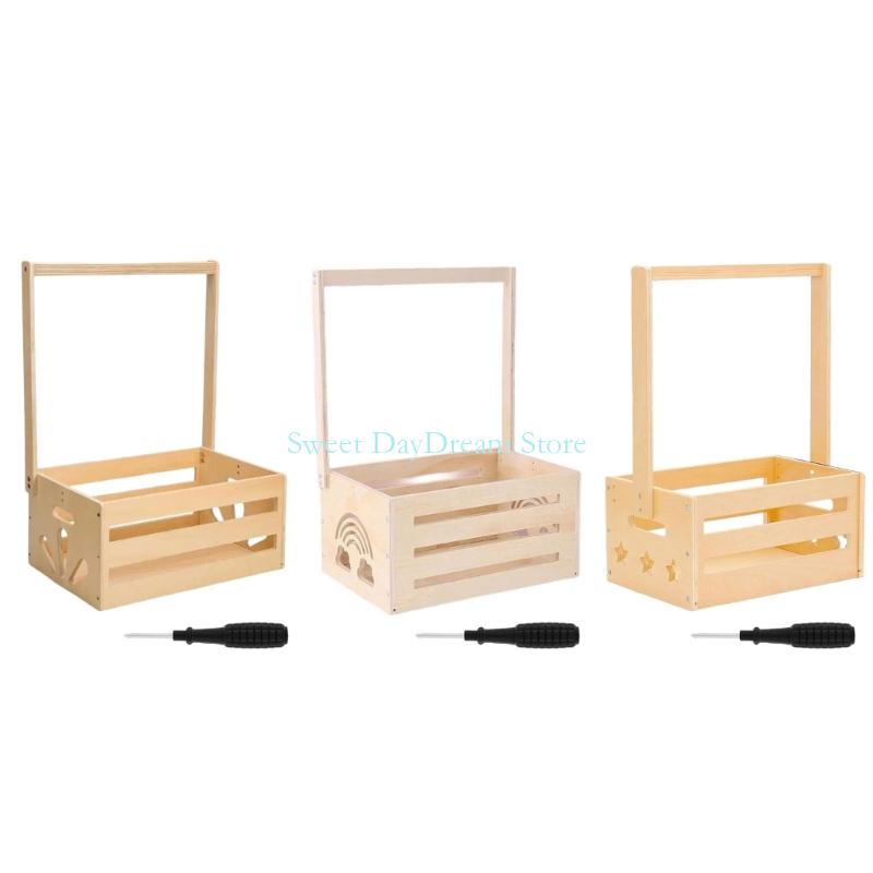 Y88C Wooden Baby Showers Gift  - Baby Clothing Basket 评论和价格