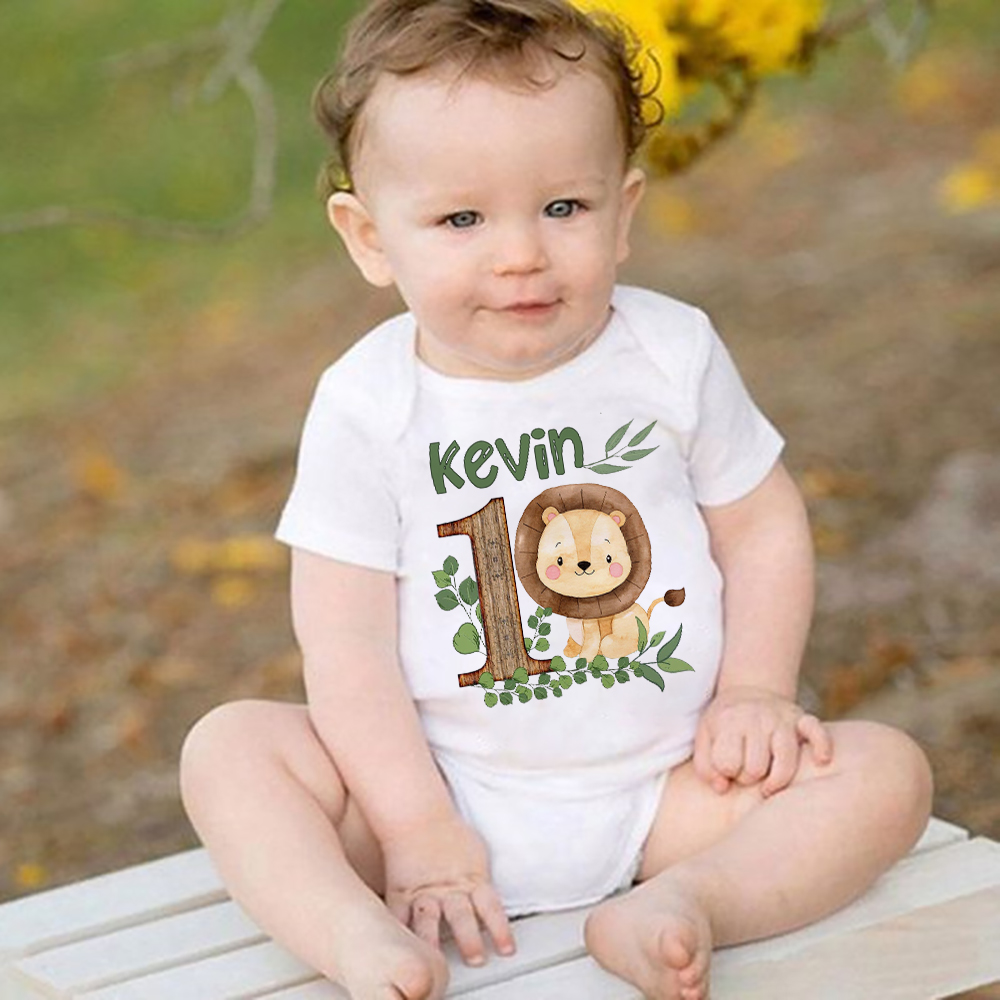 Personalised Safari Animal wit - Baby Clothing Name 评论和价格
