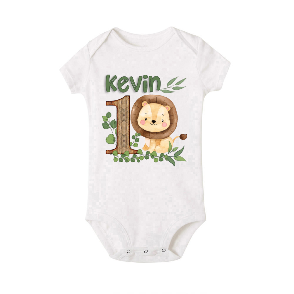 Personalised Safari Animal wit - Baby Clothing Name 评论和价格