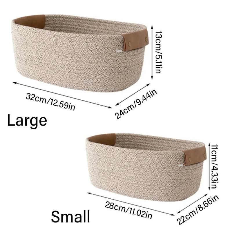 Woven Cotton Rope Desk Storage - Baby Clothing Basket 评论和价格